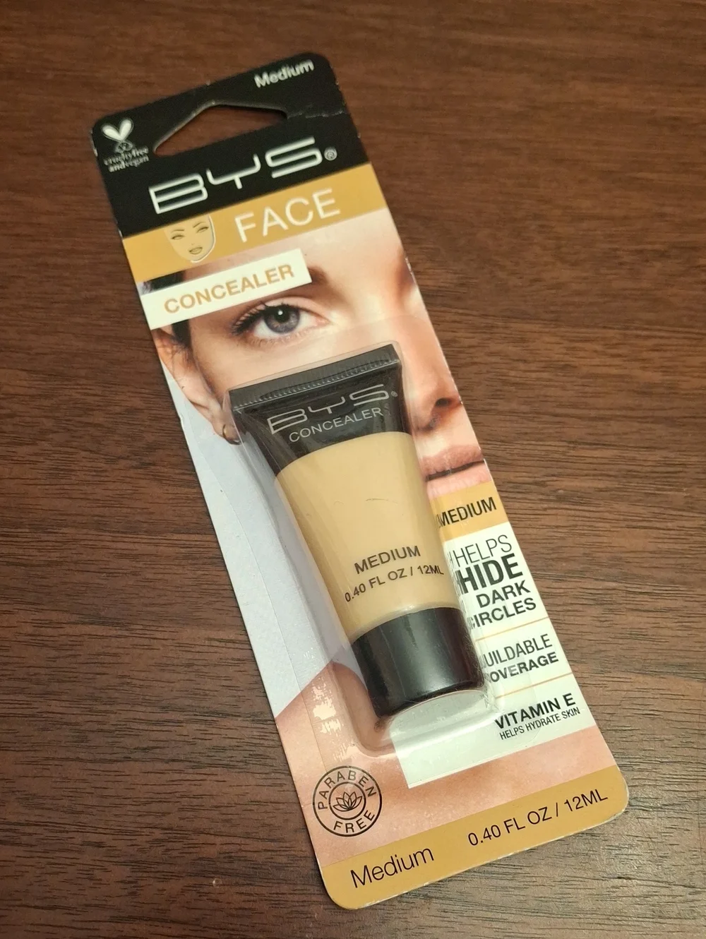 BYS Face Concealer 12ml New Sealed - Medium (Cream)